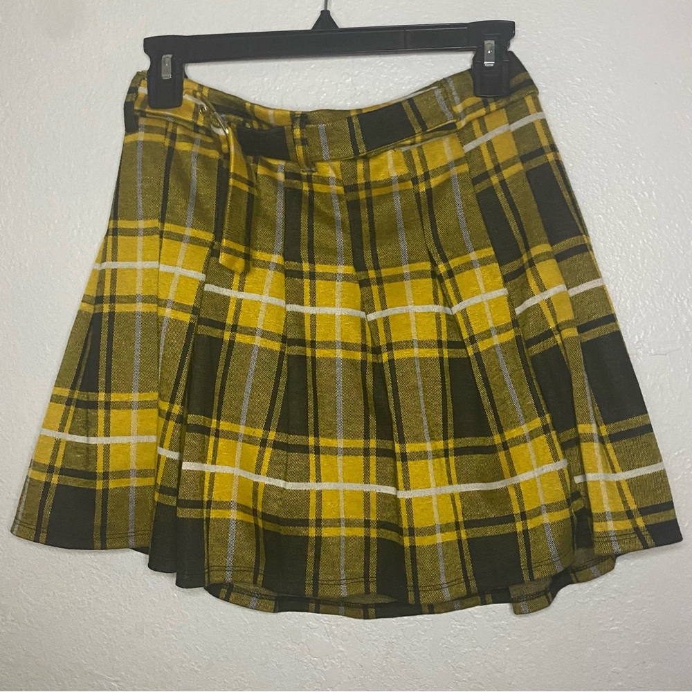 Yellow Plaid Women's Skirt